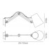 Wall Lamp Switched 1 Light E27 Double Arm, Matt White, Beech - 2