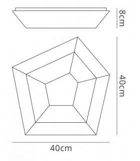 Flush Flush Ceiling 19W LED Small 3000K, 1900lm, Polished Chrome, White Acrylic - 2