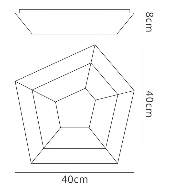 Flush Flush Ceiling 19W LED Small 3000K, 1900lm, Polished Chrome, White Acrylic - 2