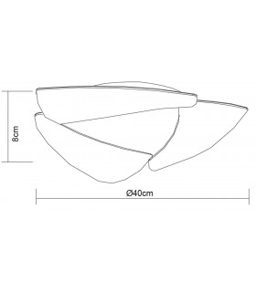 Flush Flush Ceiling 18W LED 3000K, 1620lm, Polished Chrome, Frosted Acrylic - 2