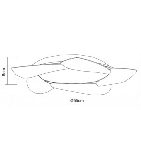 Flush Flush Ceiling 30W LED 3000K, 2700lm, Polished Chrome, Frosted Acrylic - 2