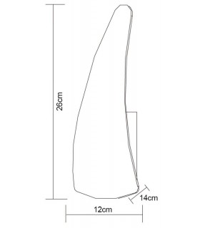 Wall Lamp Right 6W LED 3000K, 540lm, Polished Chrome, Frosted Acrylic - 2
