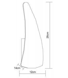 Wall Lamp Left 6W LED 3000K, 540lm, Polished Chrome, Frosted Acrylic - 2