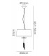 Ceiling Pendant 3+1 Light E27+G9, Polished Chrome with White Shade & Clear Crystal - 2