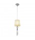 Ceiling Pendant 1+1 Light E27+G9, Polished Chrome with White Shade & Clear Crystal - 3