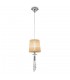 Ceiling Pendant 1+1 Light E27+G9, Polished Chrome with White Shade & Clear Crystal - 4