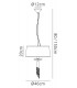 Ceiling Pendant 3+1 Light E27+G9, Antique Brass with Soft Bronze Shade & Clear Crystal - 2