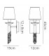 Wall Lamp Switched 1+1 Light E14+G9, Antique Brass with Soft Bronze Shade & Clear Crystal - 2