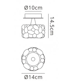 Ceiling 1 Light G9 Small, Polished Chrome - 2