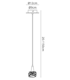Ceiling Pendant 1 Light G9, French Gold - 2
