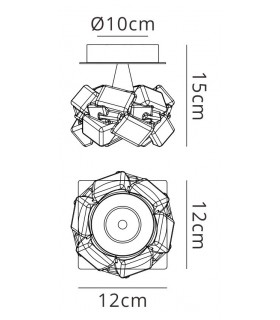 Flush Ceiling 1 Light G9 Small, Polished Chrome - 2