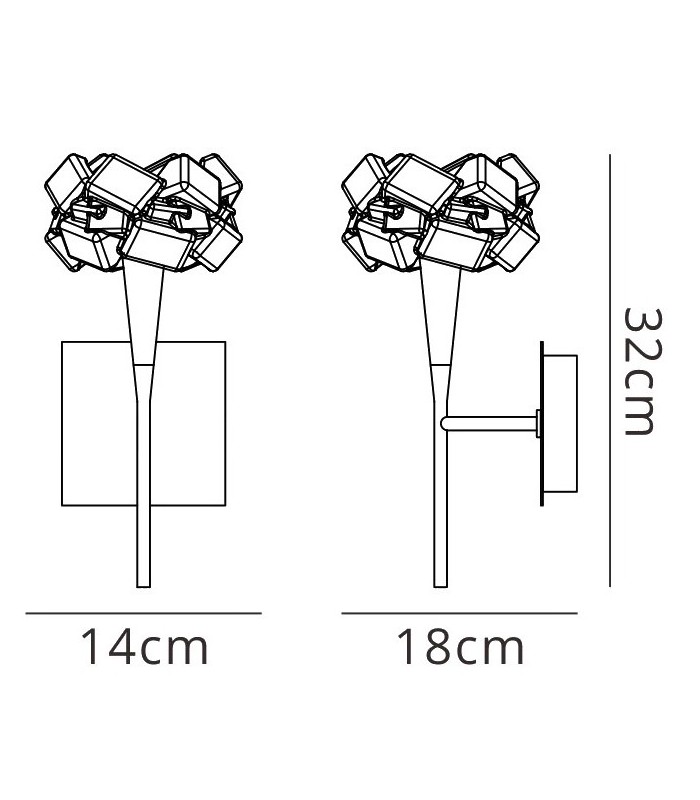 Wall Lamp Switched 1 Light G9, Polished Chrome - 2