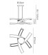 Ceiling Pendant 36W LED 3000K, 3600lm, Gloss Black, White Acrylic, Polished Chrome - 2