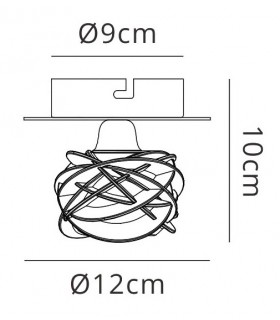 Ceiling 1 Light G9, Antique Brass - 2