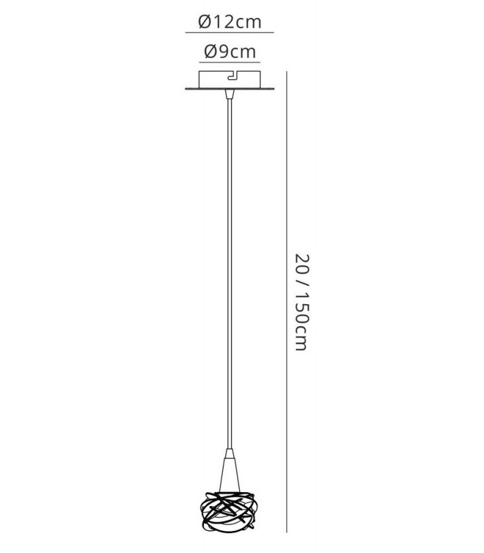 Ceiling Pendant 1 Light G9, Antique Brass - 2