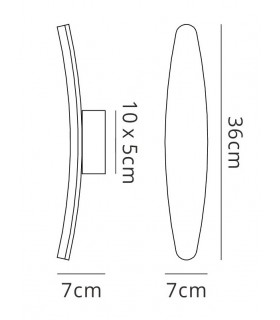 Wall Lamp 6W LED 3000K, 540lm, Satin Aluminium, Frosted Acrylic - 2