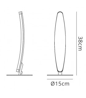 Table Lamp 6W LED 3000K, 540lm, Satin Aluminium, Frosted Acrylic - 2