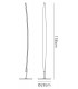 Floor Lamp 20W LED 3000K, 1800lm, Satin Aluminium, Frosted Acrylic - 2