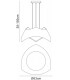 Ceiling Pendant 5W+19W LED 3000K, 2520lm, Gloss White, Polished Chrome - 2