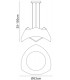 Ceiling Pendant 5W+19W LED 3000K, 2520lm, Cement Effect, Polished Chrome - 2