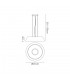 Ceiling Pendant Small, 3 Light E27 Max 20W, 45cm, Matt White, Silver, White Acrylic - 2