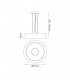 Ceiling Pendant Large, 5 Light E27 Max 20W, 60cm, Matt White, Silver, White Acrylic - 2