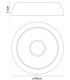 Flush Ceiling Small 18W LED 3000K, 1800lm, Matt White, Silver, White Acrylic - 2