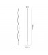 Floor Lamp 28W LED 3000K, 2200lm, Dimmable Silver, Frosted Acrylic, Polished Chrome - 2