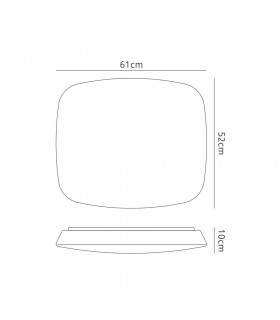 Flush Ceiling 60W LED Dimmable 3000-6500K, 3800lm, White Acrylic - 2