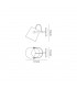Wall Lamp with Black Shade 1 Light E27, Matt Black, Beech with Black Shade - 2