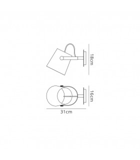 Wall Lamp with Black Shade 1 Light E27, Matt Black, Beech with Black Shade - 2