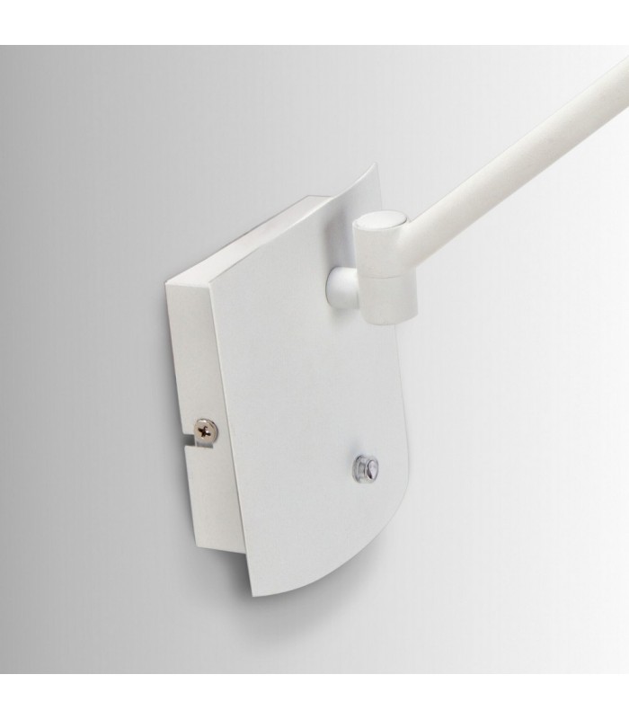 Wall Lamp 1 Light 7W LED 3000K, 600lm, Matt White, Polished Chrome - 5