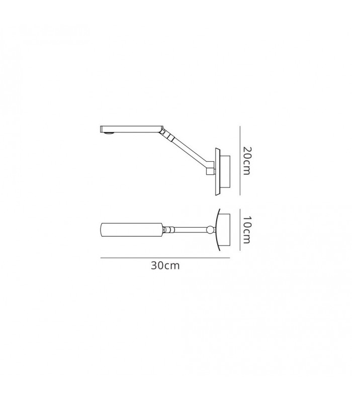 Wall Lamp 1 Light 7W LED 3000K, 600lm, Polished Chrome - 2