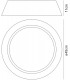 Flush Ceiling, 3 Light E27, 45cm, White Acrylic with Ivory White Shade - 2