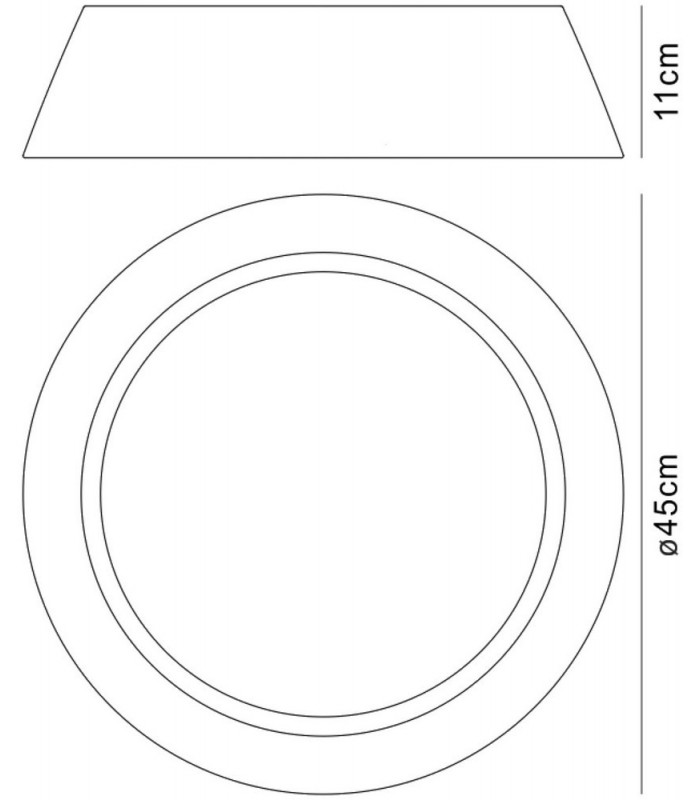 Flush Ceiling, 3 Light E27, 45cm, White Acrylic with Ivory White Shade - 2