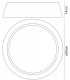 Flush Ceiling LED Cylindrical 60cm Black 3000K, 3000lm, White Acrylic with Black Shade - 2