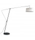 Arch Floor Lamp E27 with Black Shade, Black, Polished Chrome - 3