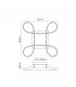 Flush Ceiling 40W LED 4 Looped Arms 3000K, 3100lm, Silver, Frosted Acrylic, Polished Chrome - 2