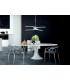 Flush Ceiling 40W LED 4 Looped Arms 3000K, 3100lm, Silver, Frosted Acrylic, Polished Chrome - 4