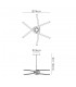 Semi Flush Ceiling 45W LED Curved Arms 3000K, 3150lm, Silver, Frosted Acrylic, Polished Chrome - 2