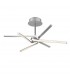 Semi Flush Ceiling 45W LED Curved Arms 3000K, 3150lm, Silver, Frosted Acrylic, Polished Chrome - 4