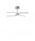 Semi Flush Ceiling 45W LED Curved Arms 3000K, 3150lm, Dimmable, Silver, Frosted Acrylic, Polished Chrome - 3