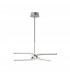 Semi Flush Ceiling 45W LED Curved Arms 3000K, 3150lm, Dimmable, Silver, Frosted Acrylic, Polished Chrome - 4
