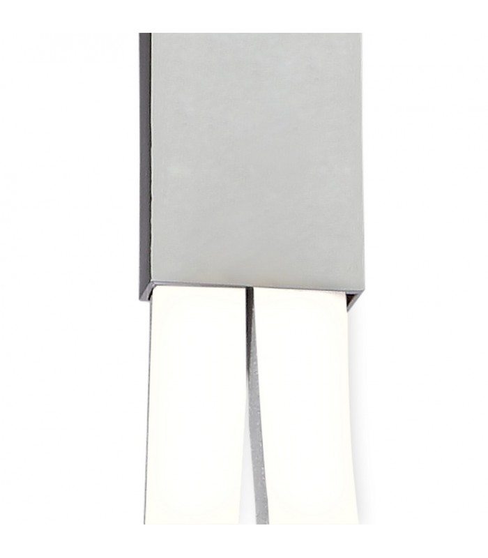Semi Flush Ceiling 40W LED 3000K, 3200lm, Dimmable Silver, Frosted Acrylic, Polished Chrome - 5