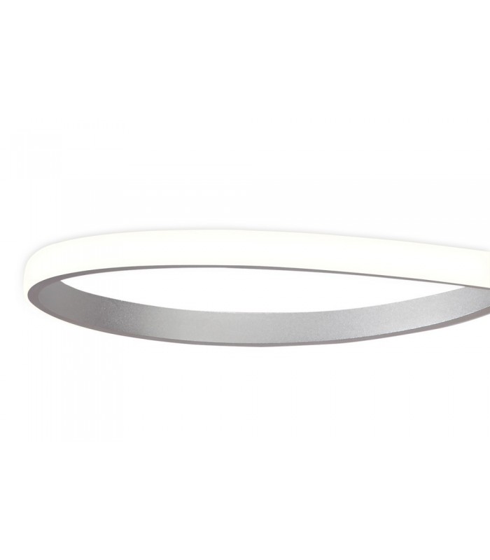 Semi Flush Ceiling 40W LED 3000K, 3200lm, Dimmable Silver, Frosted Acrylic, Polished Chrome - 7