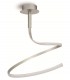 Semi Flush Ceiling 30W LED 3000K, 2400lm, Dimmable Silver, Frosted Acrylic, Polished Chrome - 3