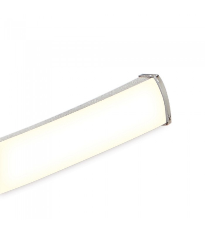 Semi Flush Ceiling 30W LED 3000K, 2400lm, Dimmable Silver, Frosted Acrylic, Polished Chrome - 7