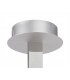 Semi Flush Ceiling Tall 40W LED 3000K, 3200lm, Dimmable Silver, Frosted Acrylic, Polished Chrome - 4