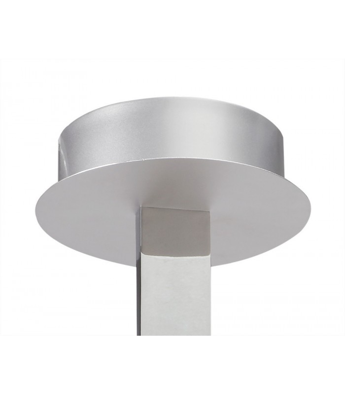 Semi Flush Ceiling Tall 40W LED 3000K, 3200lm, Dimmable Silver, Frosted Acrylic, Polished Chrome - 4
