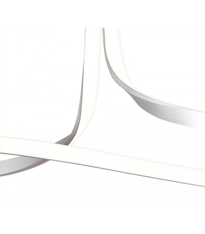 Semi Flush Ceiling Tall 40W LED 3000K, 3200lm, Dimmable Silver, Frosted Acrylic, Polished Chrome - 6